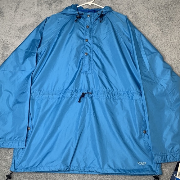 Chaps Men's XL Hoodie Pullover Windbreaker Jacket 1/4 Zip Polyester XL - Picture 3 of 10